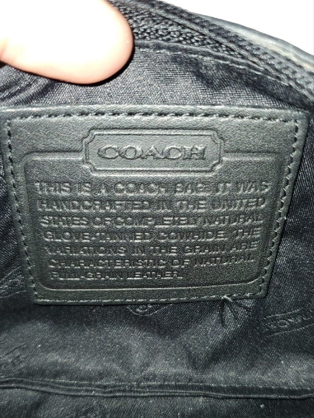 vintage Coach black leather skinny cosmetic case/utility pouch - Picture 11 of 11